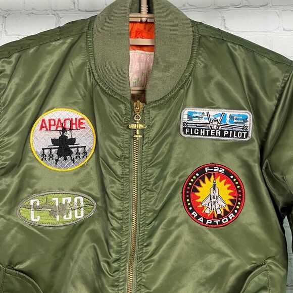 Kids Aviator Jacket for Authentic Top Gun Halloween costume Ck measurements - Picture 2 of 8